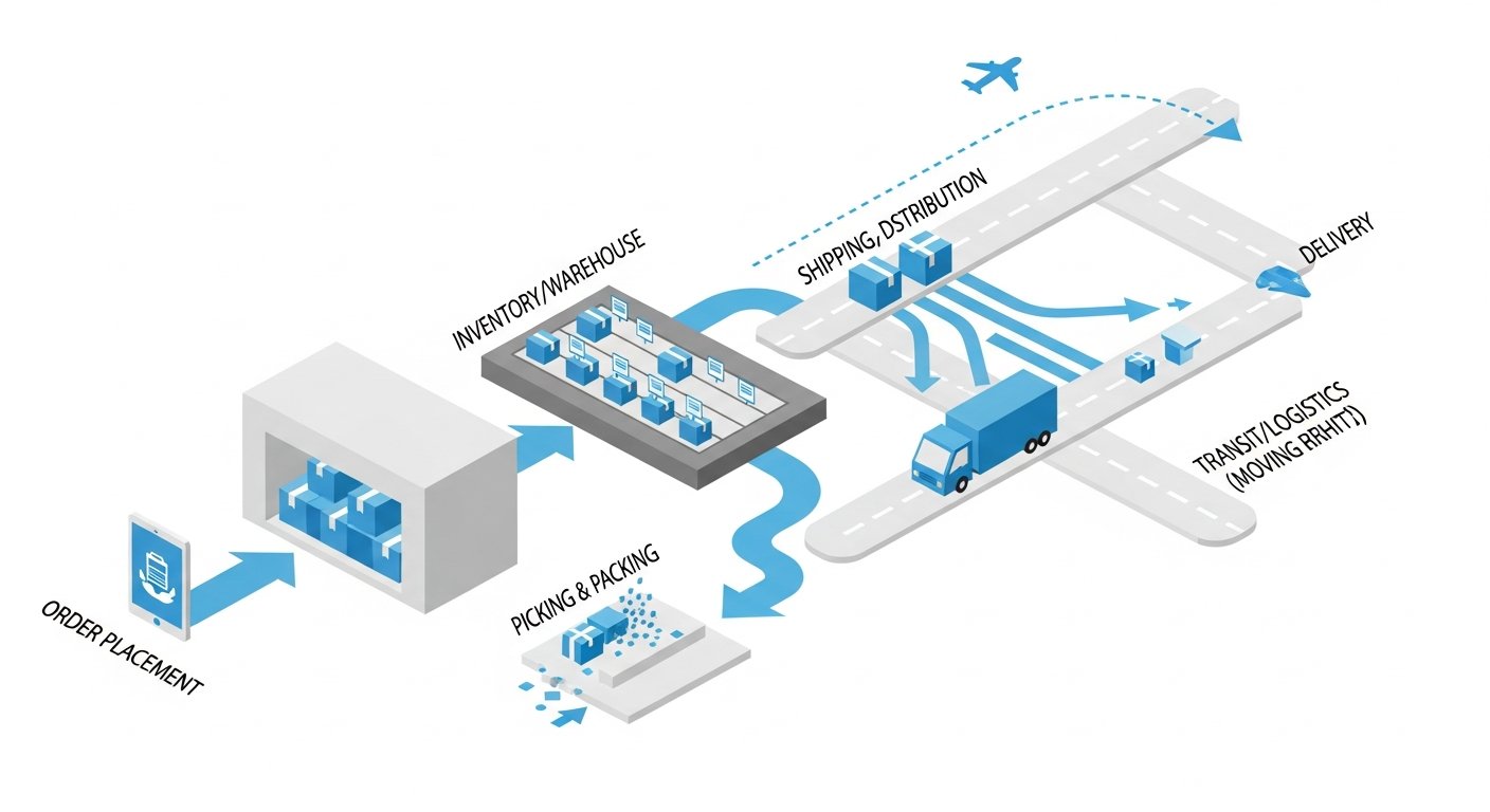 ecommerce supply chain - infographic 4 illustration