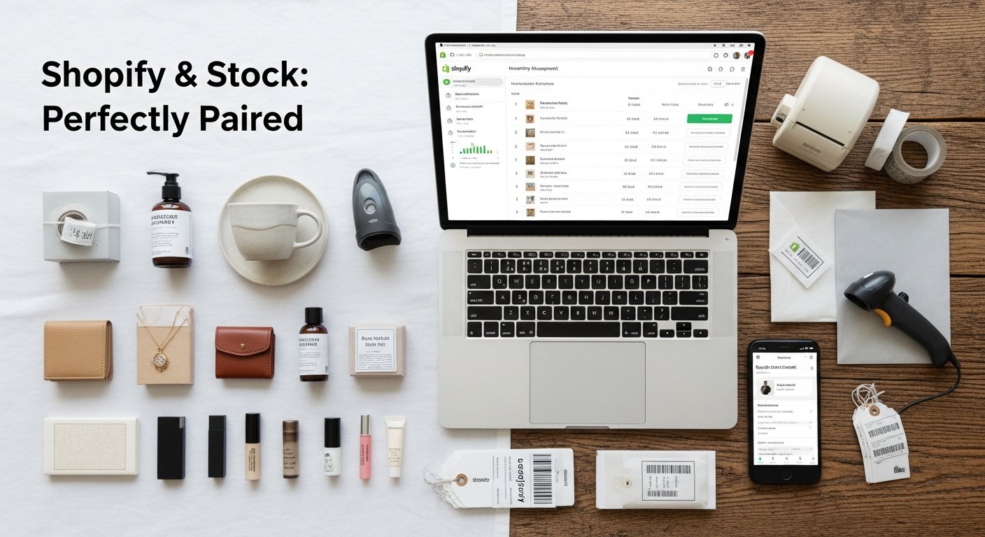 Featured illustration of Shopify inventory management dashboard for e-commerce strategy and online business growth