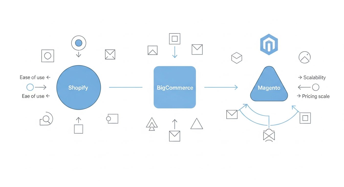 shopify vs bigcommerce vs magento - infographic 4 illustration